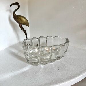Vintage Princess House Crystal Utensils Holder Clear Oval | Ashtray | Spoon Rest